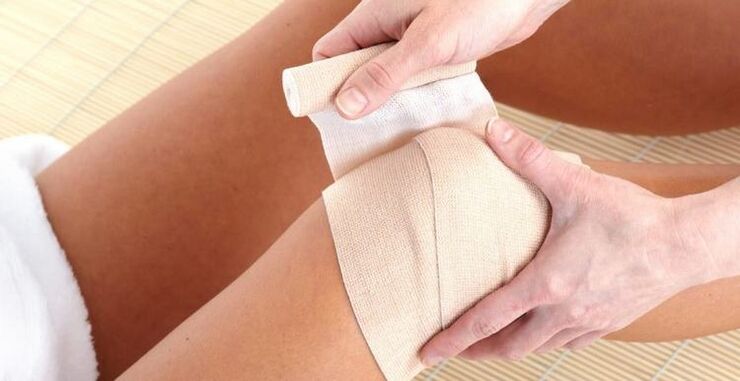 comprimir en la rodilla para artritis y artrosis.