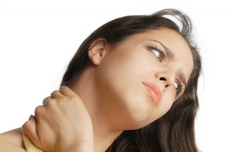 dolor de cuello debido a la osteocondrosis